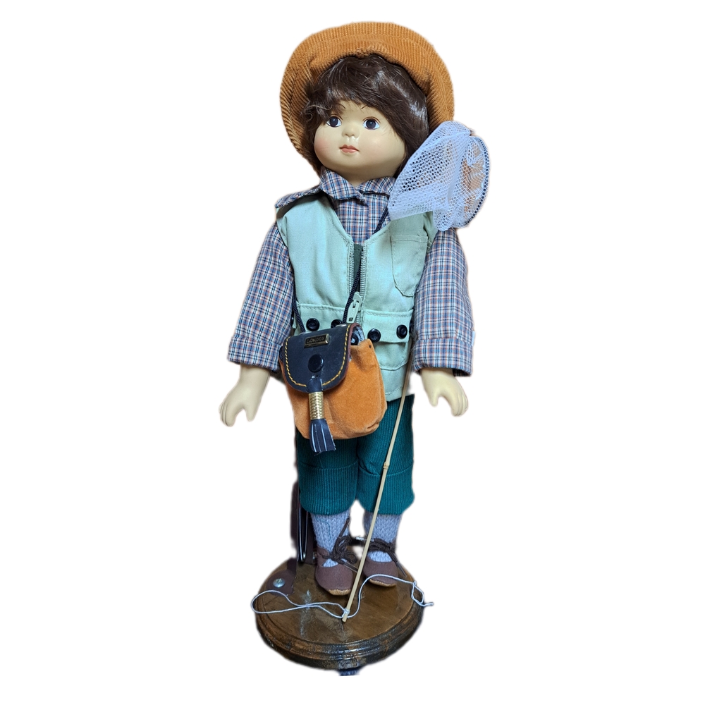 Vintage Fisherman 13 Inch Doll with Accessories By Kein Spielzeug Pre-Owned